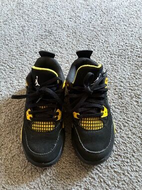 Kids Black and Yellow Jordan’s